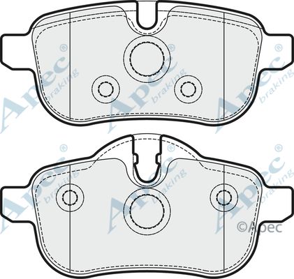 APEC BRAKING Piduriklotsi komplekt,ketaspidur PAD1740